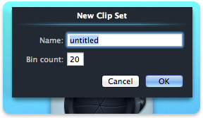 new clip set dialog