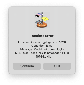 Runtime Error message